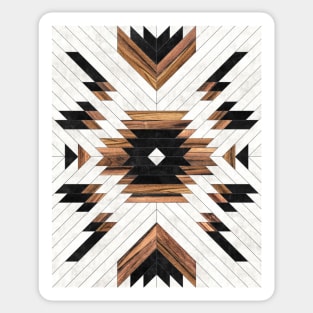 Urban Tribal Pattern No.5 - Aztec - Concrete and Wood Sticker